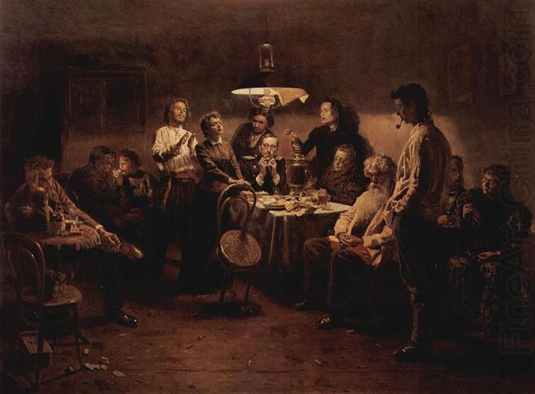 Evening company, Vladimir Makovsky